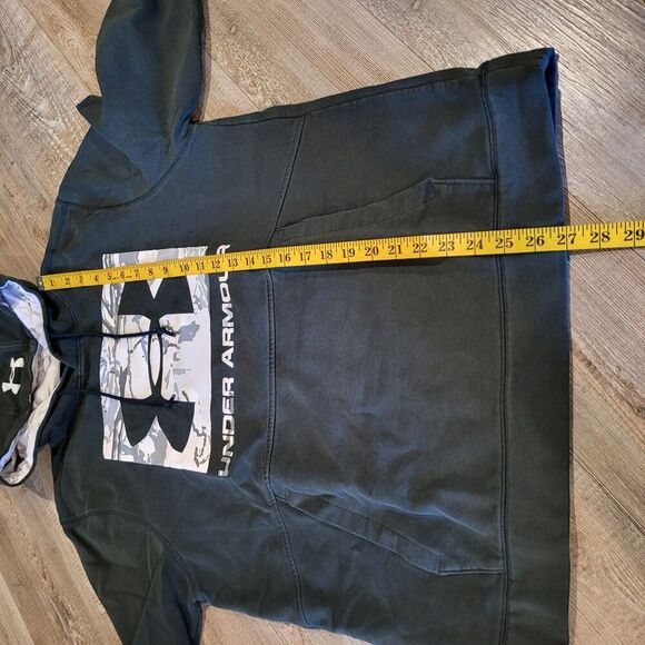Under Armour Loose Fit Camo Logo Graphic Pullover Hoodie, Mens Size Medium - Picture 6 of 6